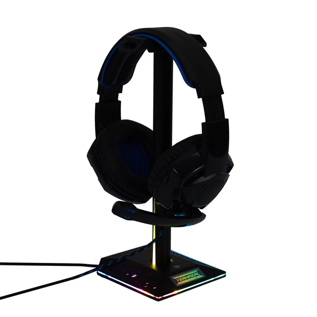 LED Austiņu Turētājs ar USB un Audio Pieslēgvietām