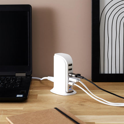 Daudzportu USB Lādētājs ar 6 Pieslēgvietām