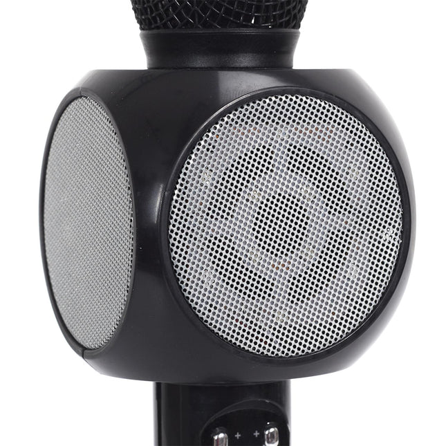 Bezvadu karaoke mikrofons ar LED gaismām