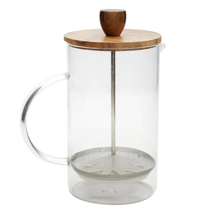 French Press kafijas kanna ar akācijas koka vāku – 850 ml