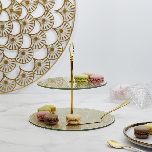 Divstāvu stikla trauks