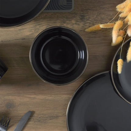 Keramikas bļodiņa ''LISERE DORE'' melnā krāsā ar zelta maliņu Ø 14,5