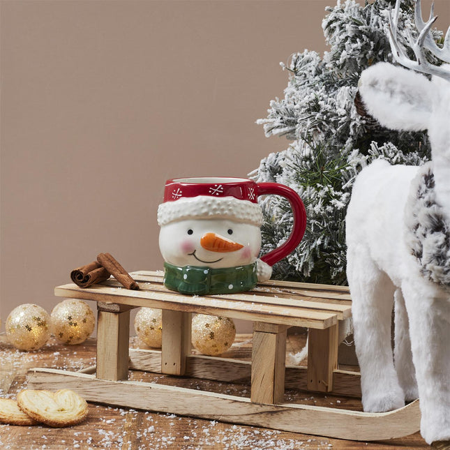 Keramikas Ziemassvētku krūze – brieža, rūķa vai sniegavīra dizains