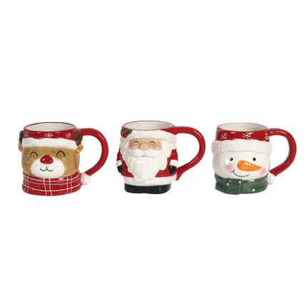 Keramikas Ziemassvētku krūze – brieža, rūķa vai sniegavīra dizains