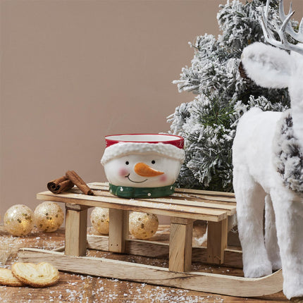 Keramikas Ziemassvētku trauciņš – Salatēvs, ziemeļbriedis vai sniegavīrs