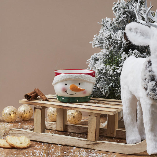 Keramikas Ziemassvētku trauciņš – Salatēvs, ziemeļbriedis vai sniegavīrs