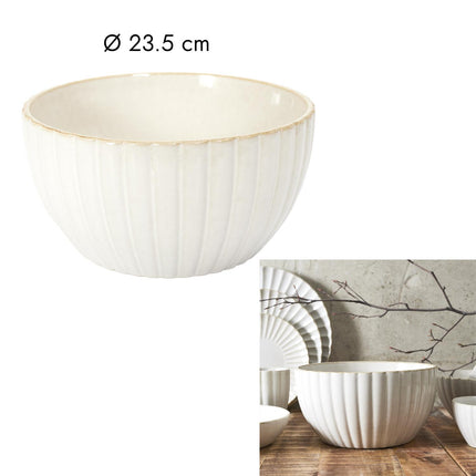 Keramikas bļoda Ø 23,5 cm – VLORA bēšīgā tonī