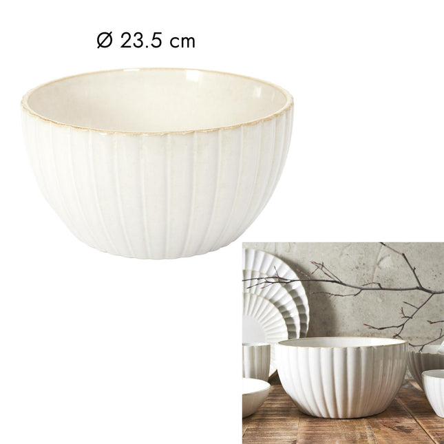 Keramikas bļoda Ø 23,5 cm – VLORA bēšīgā tonī