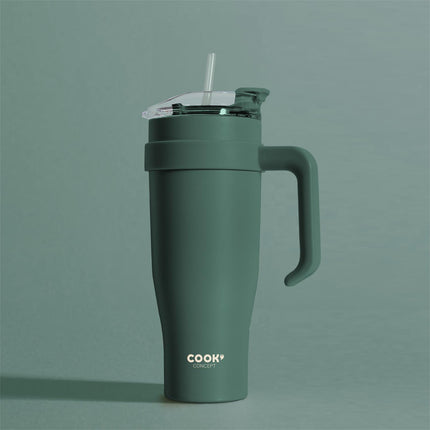 Termokrūze ar rokturi un salmiņu 1,2 L