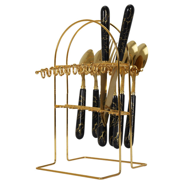 Galda piederumu komplekts ar statīvu – 24 gab.