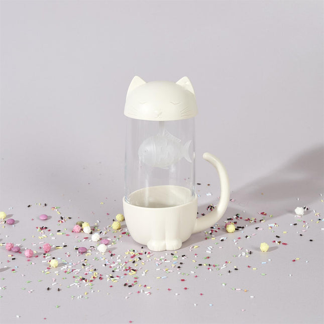 Tējas krūze ar kaķa dizainu