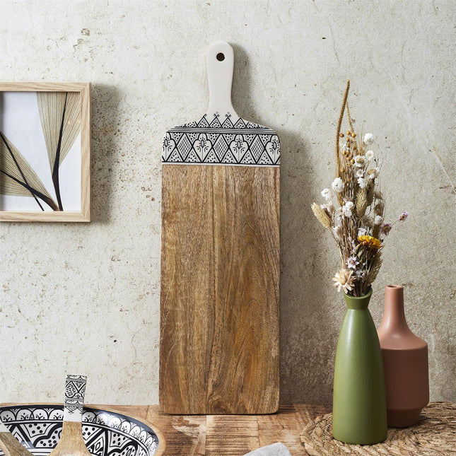 Dekoratīvs servēšanas paplāte no mango koka ar glancētu pārklājumu 35 cm