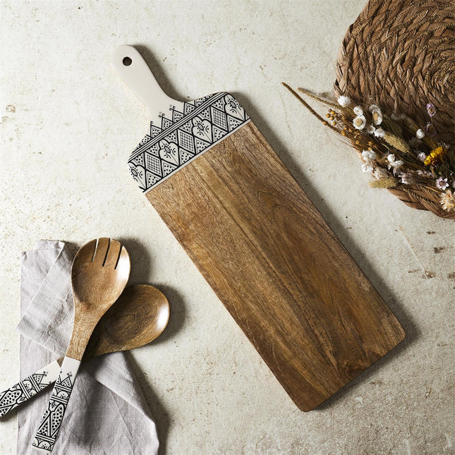 Dekoratīvs servēšanas paplāte no mango koka ar glancētu pārklājumu 35 cm