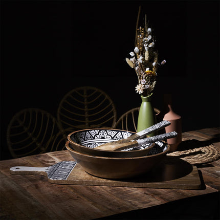 Dekoratīvs servēšanas paplāte no mango koka ar glancētu pārklājumu 35 cm