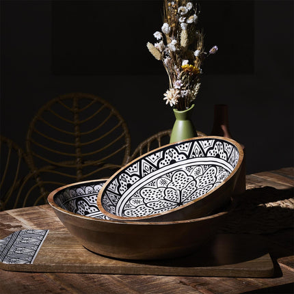 Dekoratīvs servēšanas paplāte no mango koka ar glancētu pārklājumu 35 cm