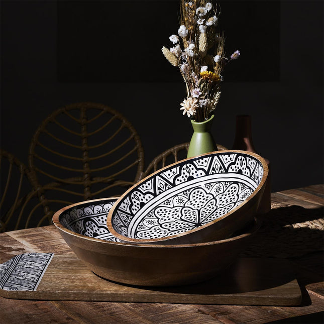 Dekoratīvs servēšanas paplāte no mango koka ar glancētu pārklājumu 35 cm