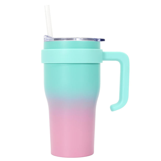 Termokrūze ar rokturi un salmiņu 600 ml