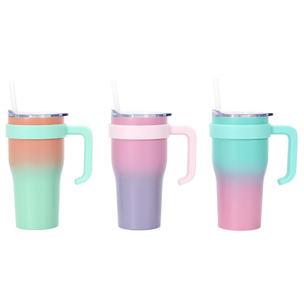 Termokrūze ar rokturi un salmiņu 600 ml
