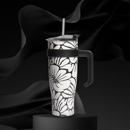 Liela termo krūze ar rokturi un salmiņu – 1,2 L