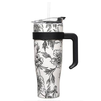 Liela termo krūze ar rokturi un salmiņu – 1,2 L