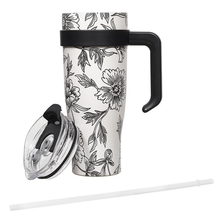 Liela termo krūze ar rokturi un salmiņu – 1,2 L