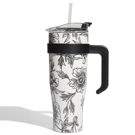 Liela termo krūze ar rokturi un salmiņu – 1,2 L