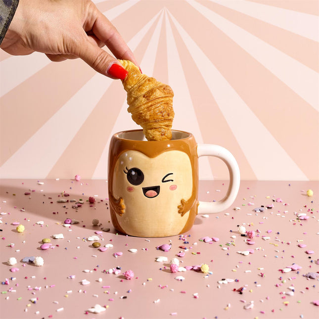 Kawaii stila keramikas krūze