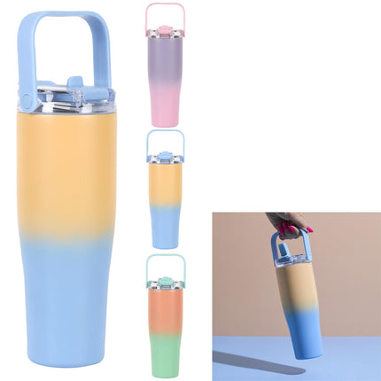 Termo krūze / pudele ar rokturi – dubultsienu, stilīgs dizains 900ml