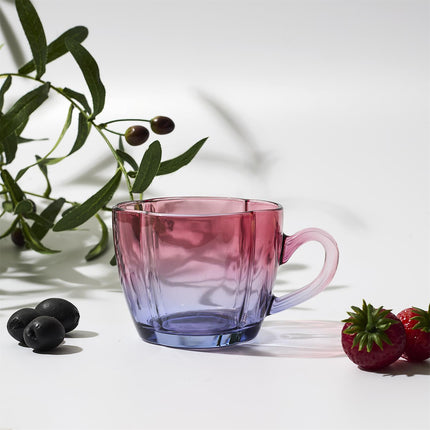 Ombre krāsas stikla krūze 420 ml