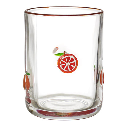 stikla glāze ar reljefa augļu motīviem 390ml