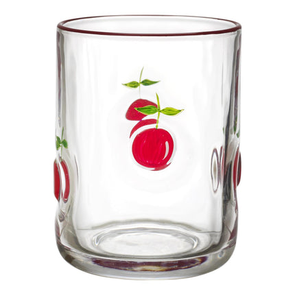 stikla glāze ar reljefa augļu motīviem 390ml