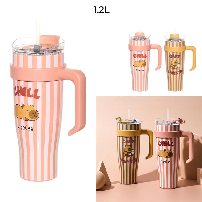 Capybara termokrūze ar salmiņu 1,2 L – 2 dizaini