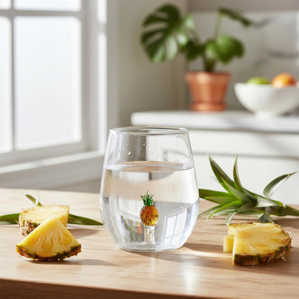 Stikla glāze ar 3D augļa figūriņu 400 ml