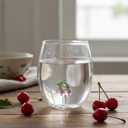 Stikla glāze ar 3D augļa figūriņu 400 ml