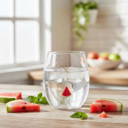 Stikla glāze ar 3D augļa figūriņu 400 ml