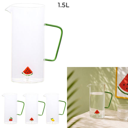 Stikla krūze ar 3D augļa figūriņu 1,5 l
