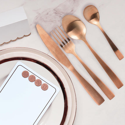 Galda piederumu komplekts – 16 daļas, vara tonī