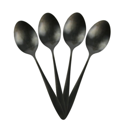 Galda piederumu komplekts – 16 daļas, matēti melns