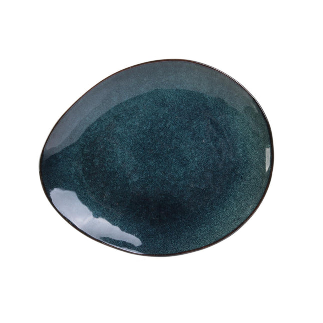 Ovāls keramikas šķīvis – tumši zils, stoneware