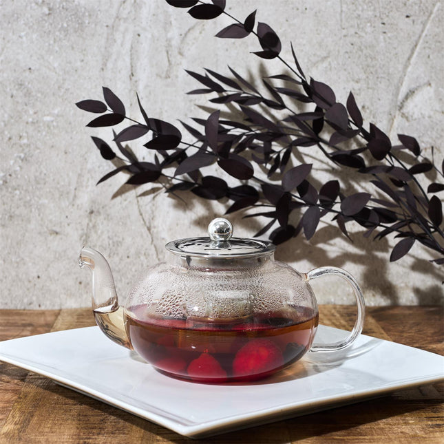 Stikla tējkanna ar nerūsējošā tērauda sietiņu – 700 ml