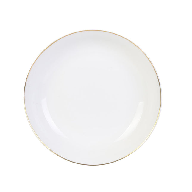 Porcelāna bļodiņa ar zelta maliņu – 21,3 cm