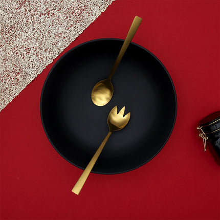 Salātu servēšanas karotes – 2 gab. (nerūsējošais tērauds)