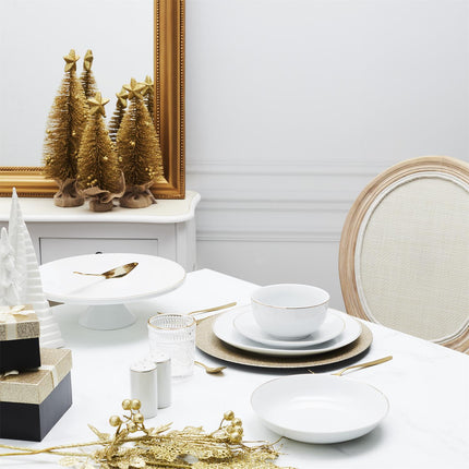 Porcelāna tortes statīvs ar zelta maliņu