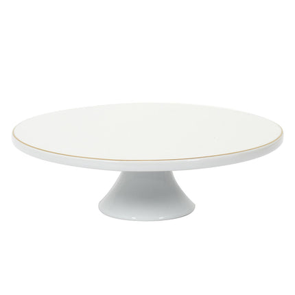 Porcelāna tortes statīvs ar zelta maliņu