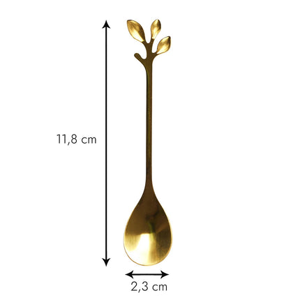 Zelta karotīšu komplekts ar lapu dizainu (4 gab.)