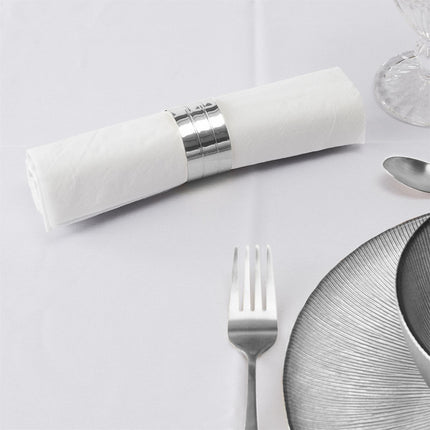 Metāla salvešu gredzeni sudraba krāsā – 4 gab.