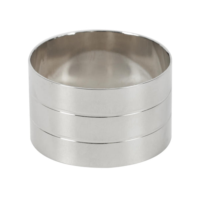 Metāla salvešu gredzeni sudraba krāsā – 4 gab.