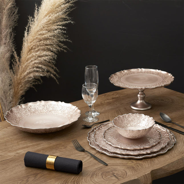 Metāla salvešu gredzeni zelta krāsā – 4 gab.