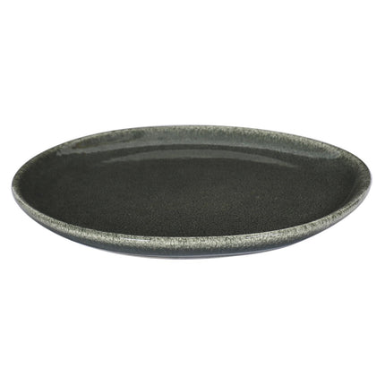 Akmensmasas šķīvis tumši zaļā tonī – 21 cm