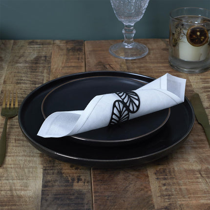 Salvešu gredzeni –metāla matēti melni (4 gab.)